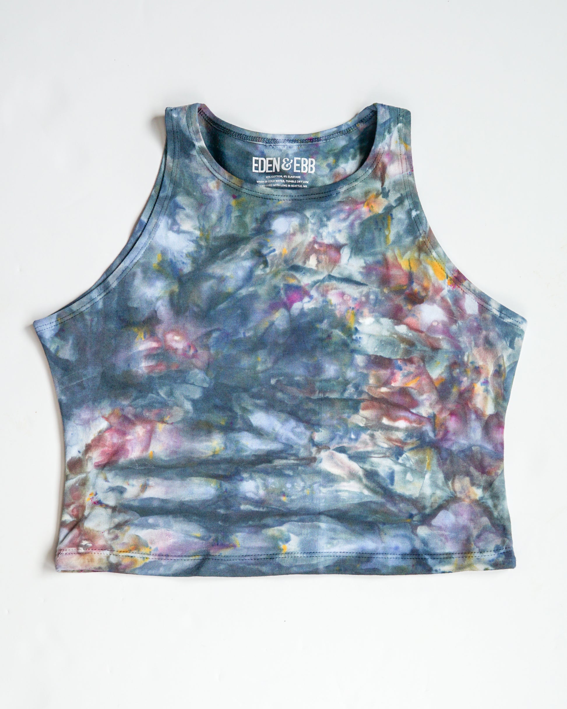 ice dyed cropped tank