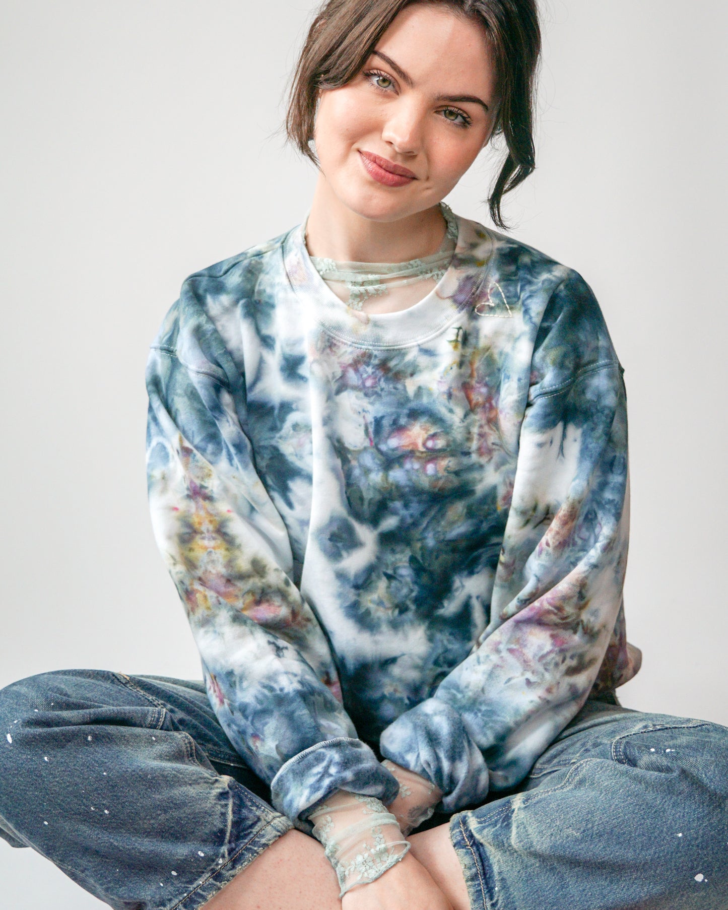 hand dyed crewneck sweatshirt
