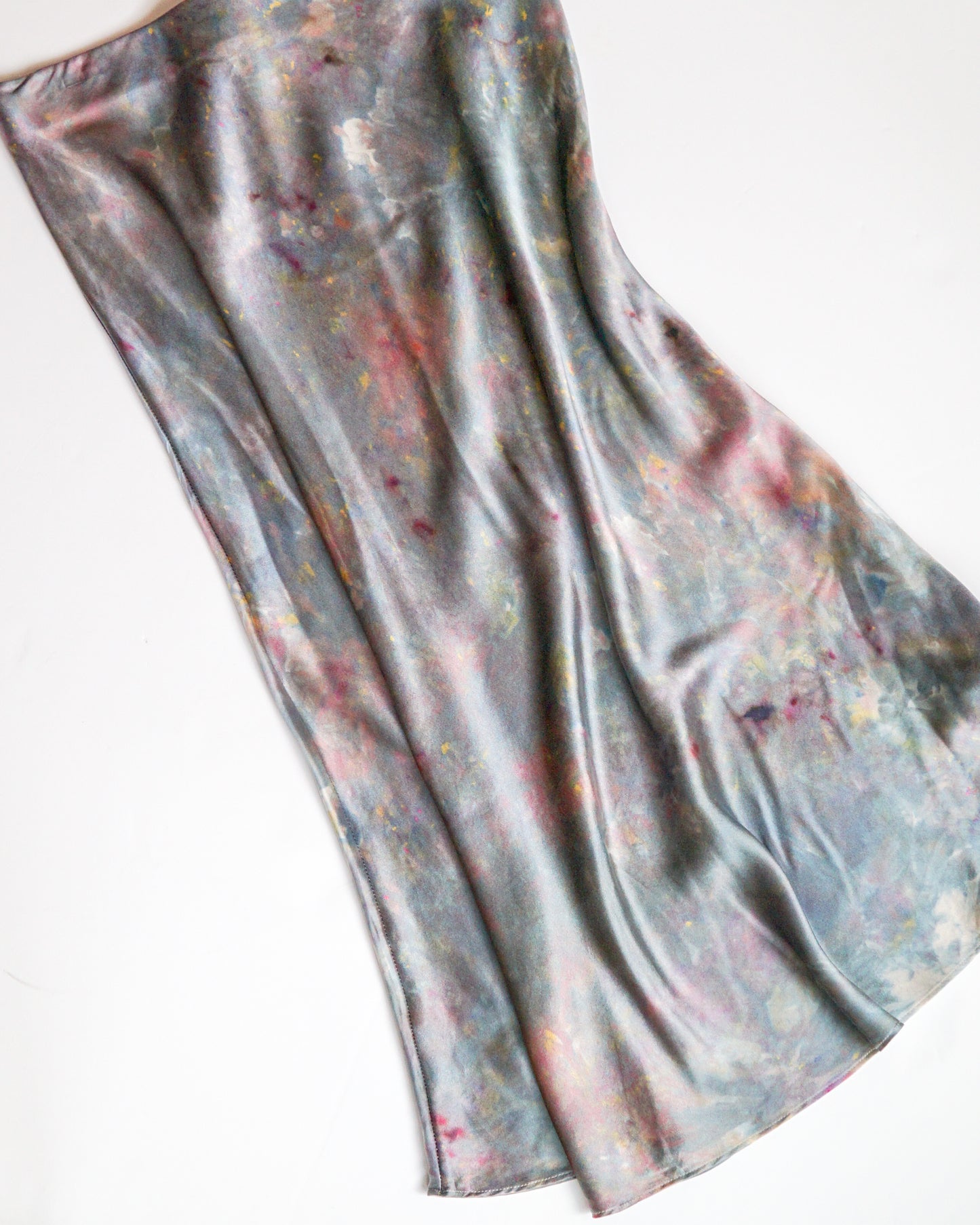 hand dyed silk skirt