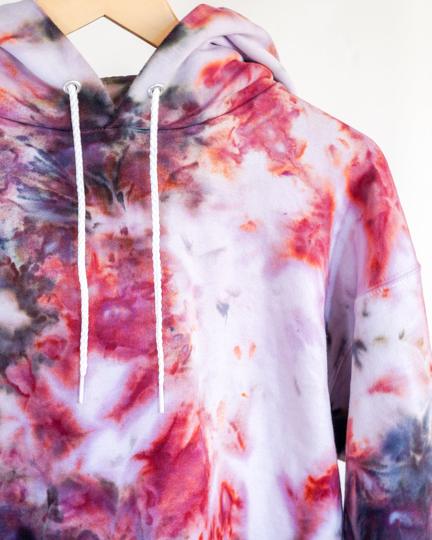 ice dyed hoodie roses