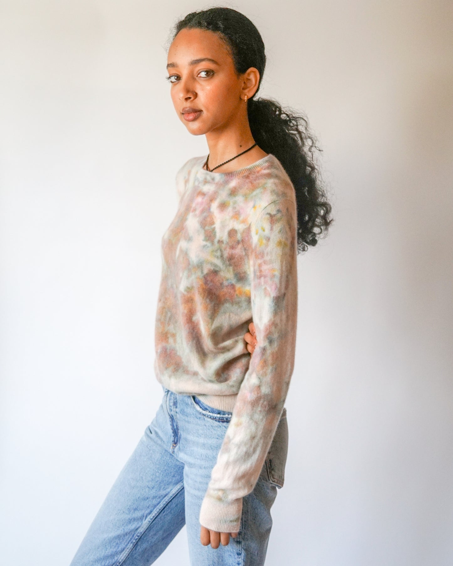 dyed cashmere sweater