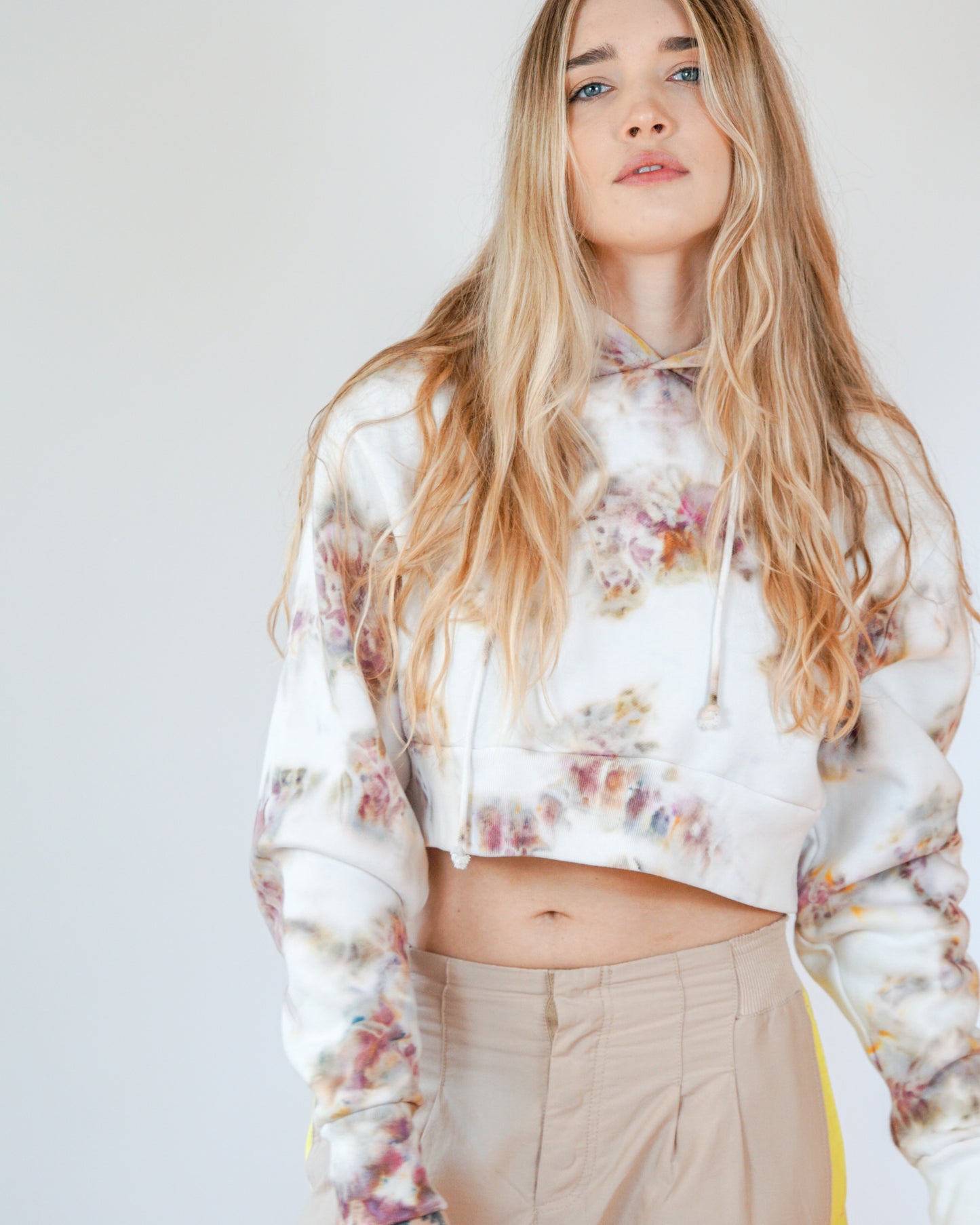 Desert Bloom Cropped Hoodie