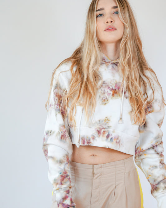 Desert Bloom Cropped Hoodie
