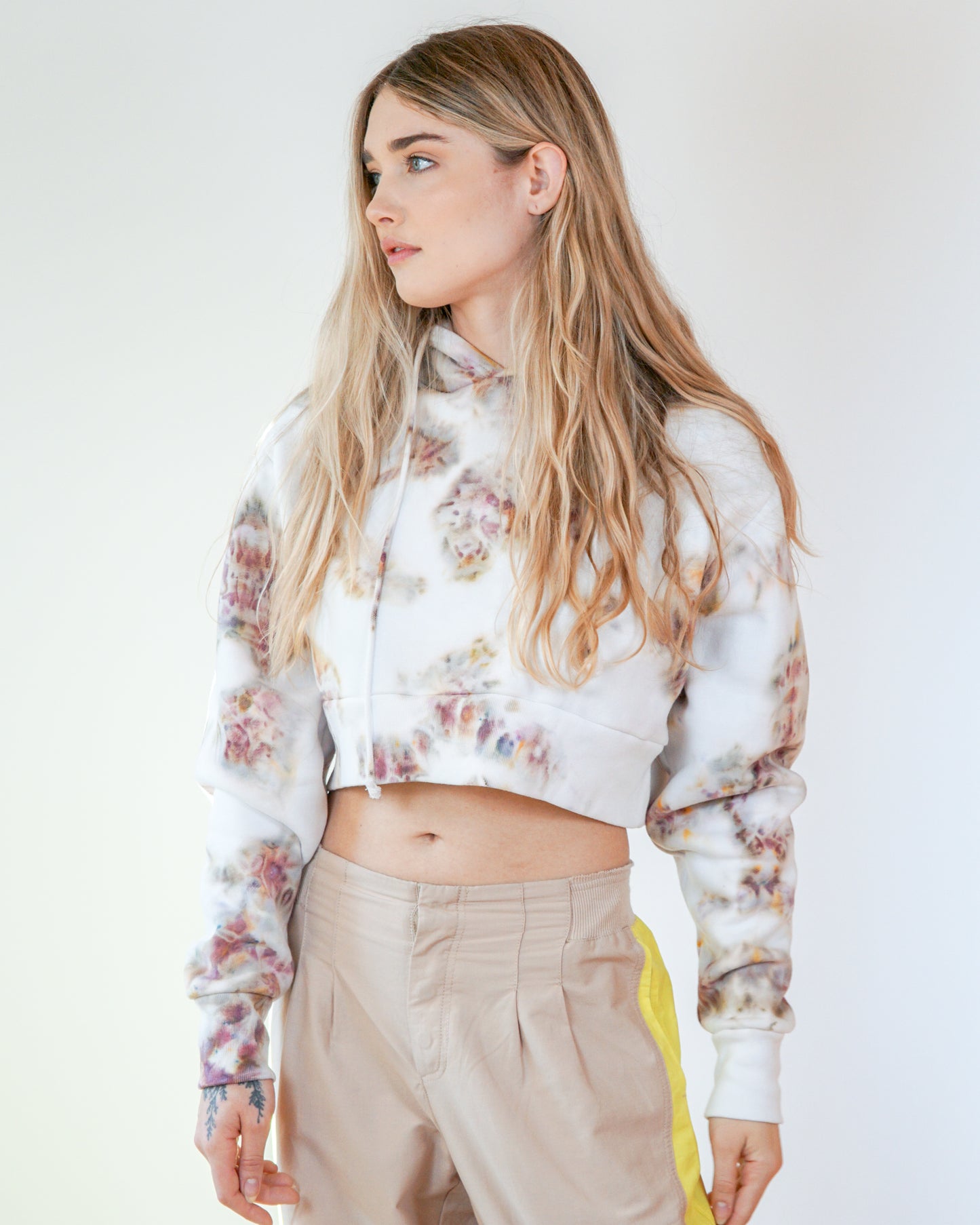Desert Bloom Cropped Hoodie