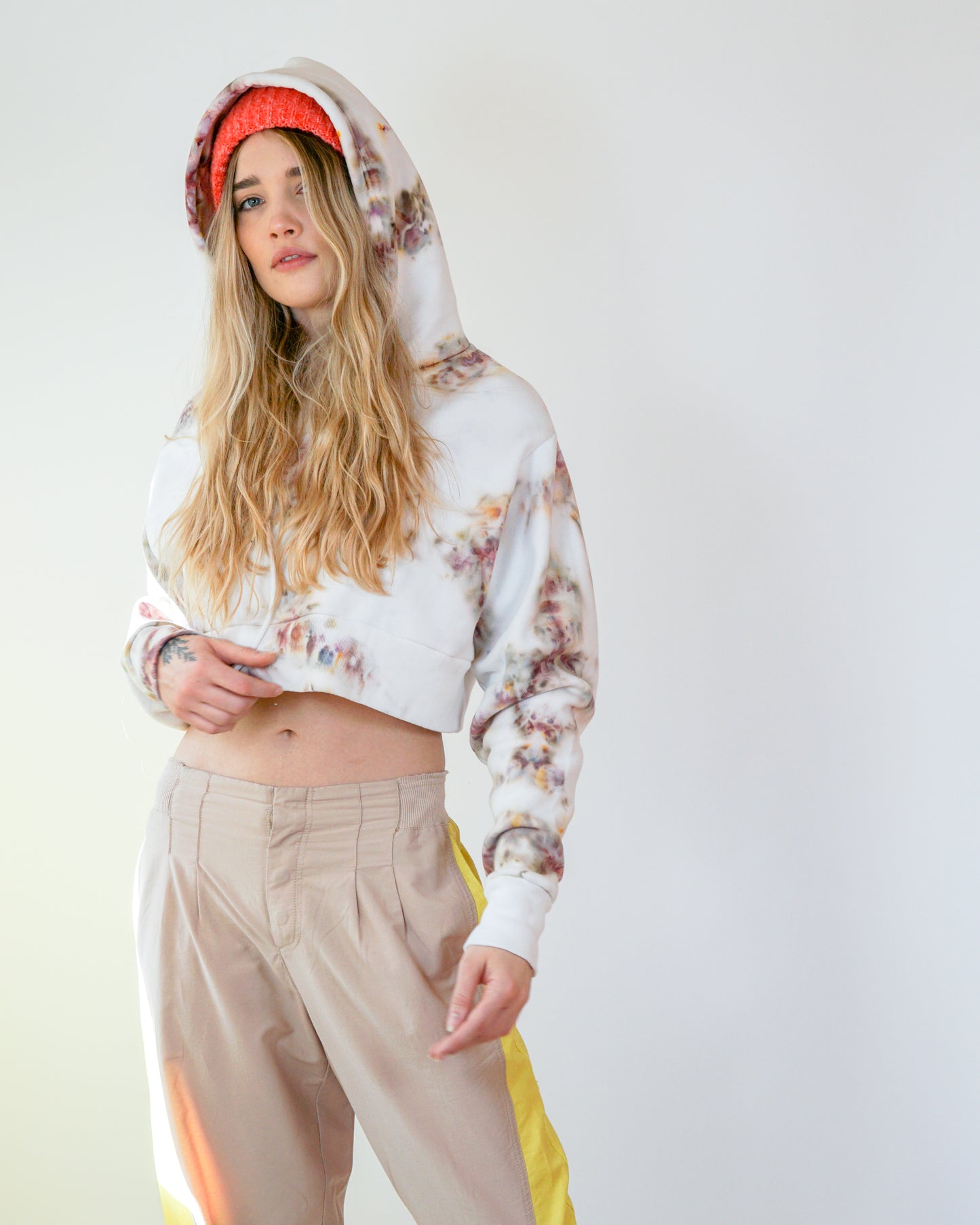 Desert Bloom Cropped Hoodie