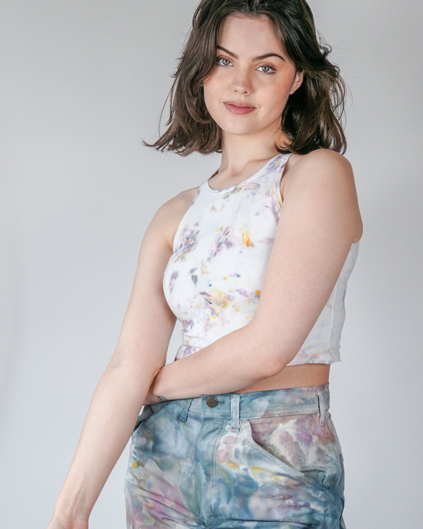 High Neck Cropped Tank