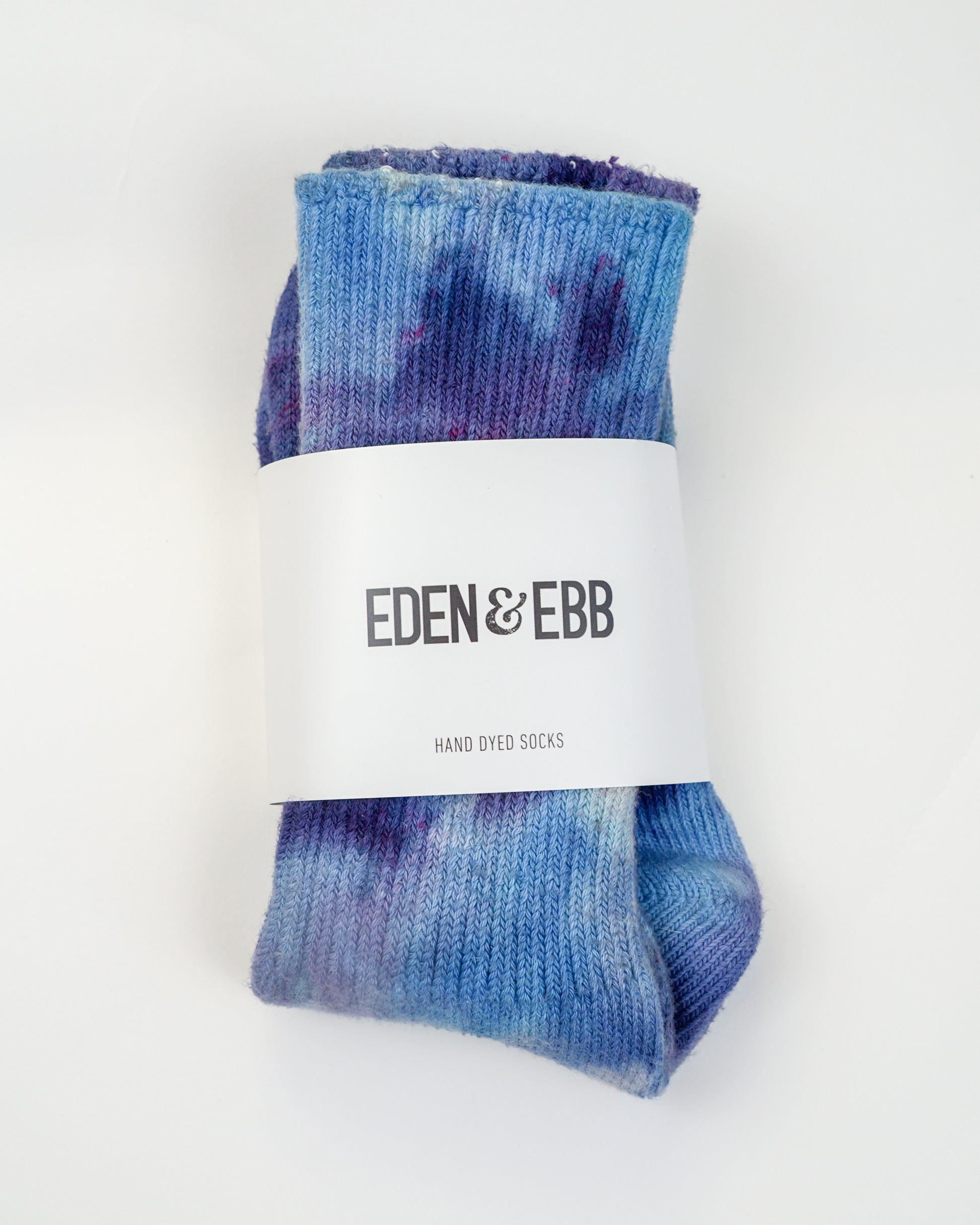 blue tie dye socks