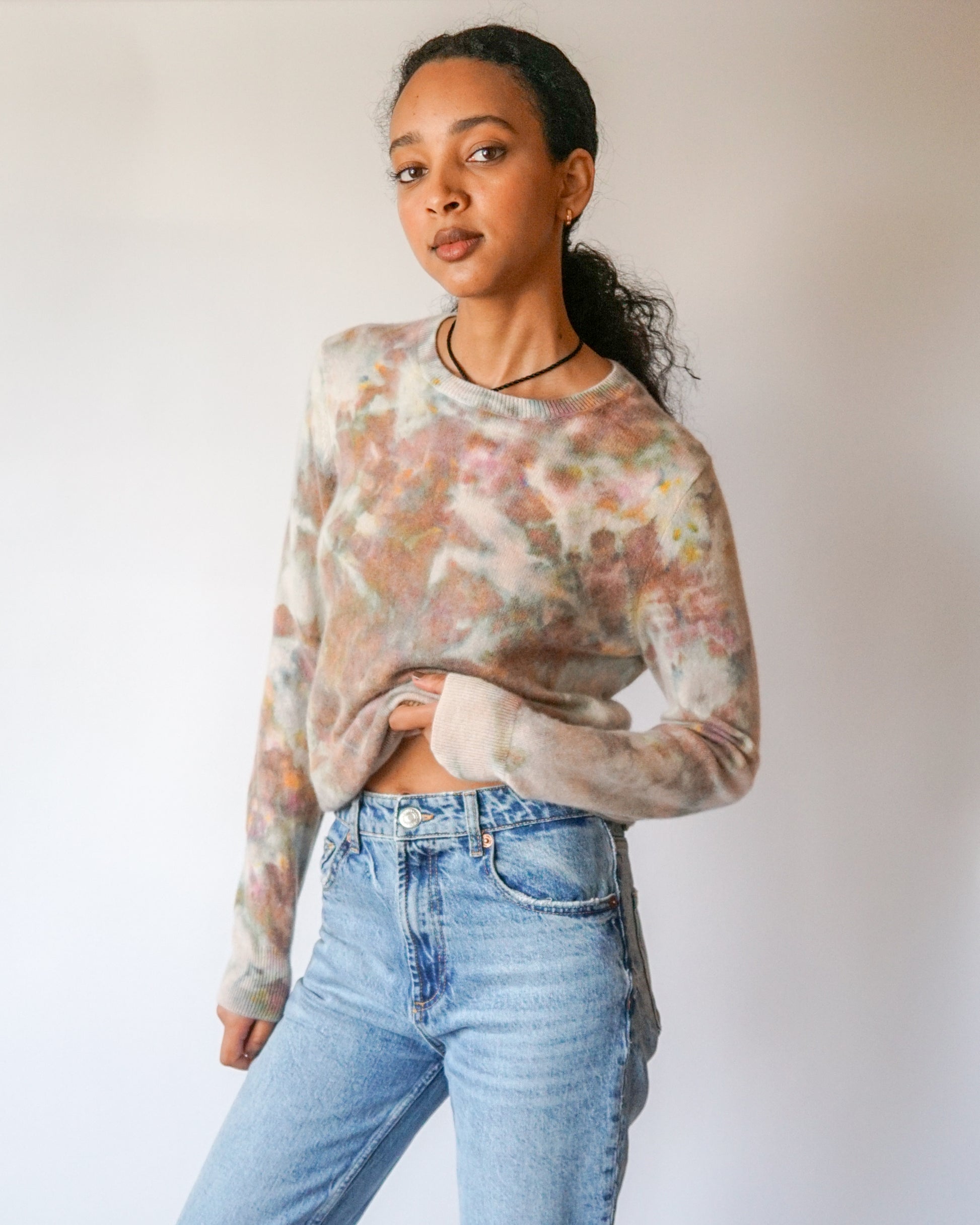 hand dyed cashmere sweater