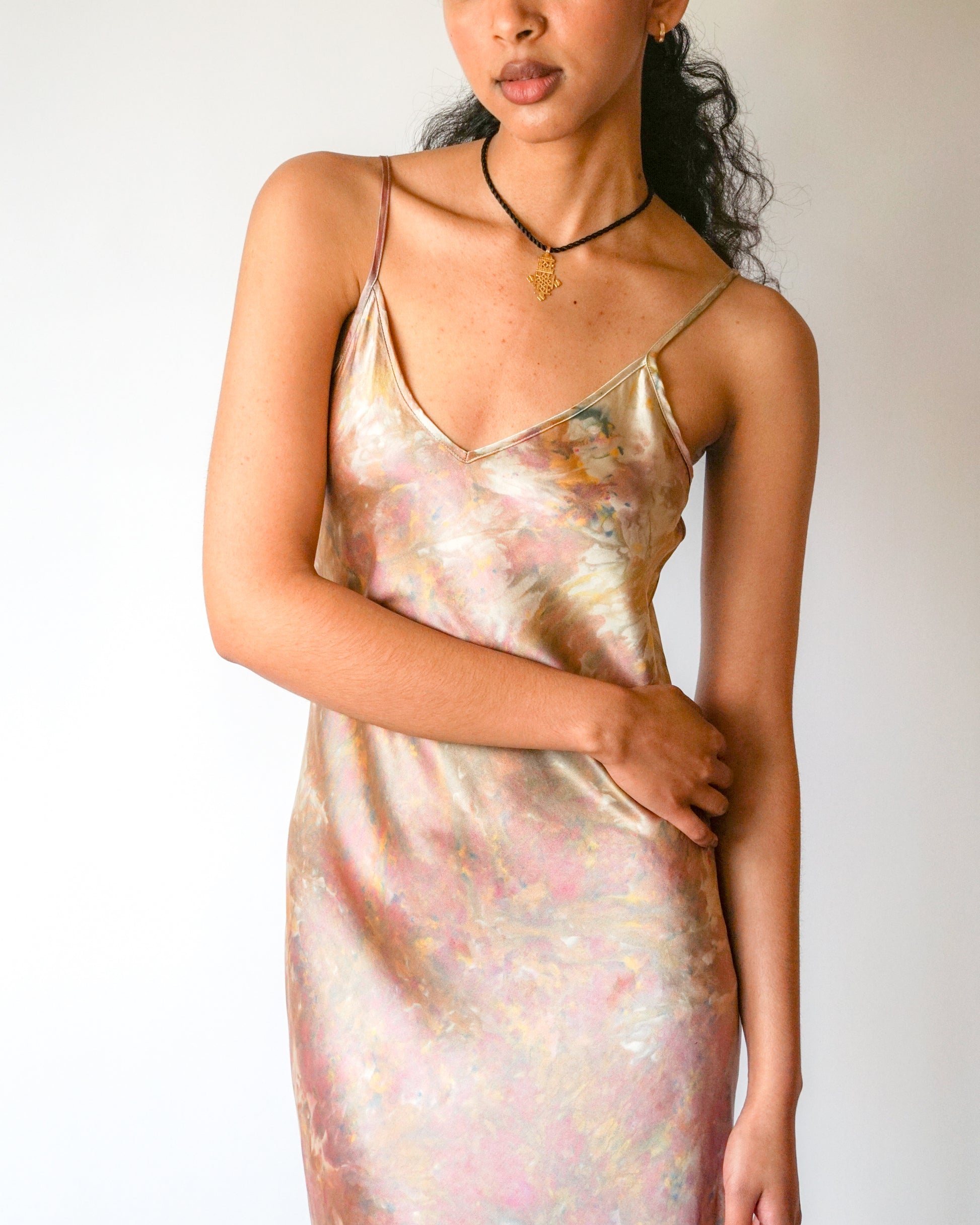 silk slip dress